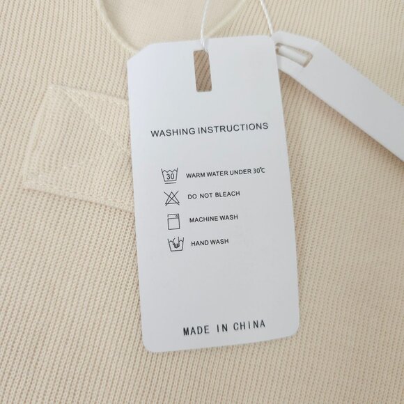 Cream Pullover Top Sweater Women XL NWT Cuffed Long Sleeve Casual Knit Merokeet - Picture 13 of 13